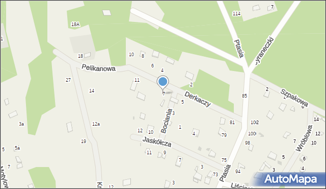 Szczekarzewo, Pelikanowa, 7, mapa Szczekarzewo