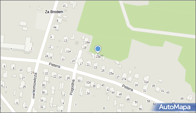 Tomaszów Lubelski, Petera Janusza, 23a, mapa Tomaszów Lubelski