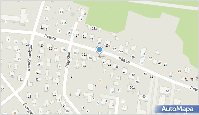 Tomaszów Lubelski, Petera Janusza, 40, mapa Tomaszów Lubelski