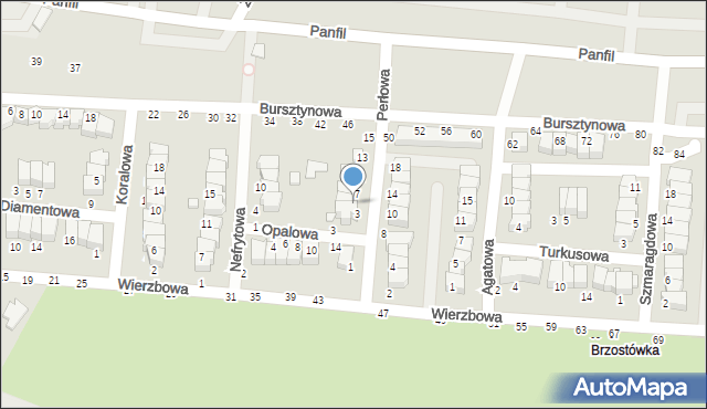 Tomaszów Mazowiecki, Perłowa, 5, mapa Tomaszów Mazowiecki