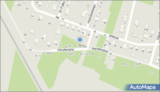 Tomaszów Mazowiecki, Peryferyjna, 58, mapa Tomaszów Mazowiecki