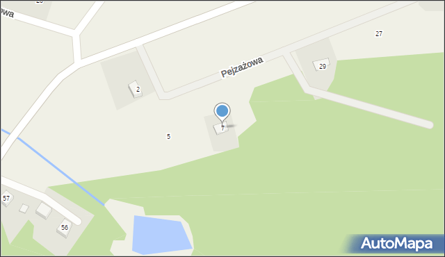 Uniegoszcz, Pejzażowa, 7, mapa Uniegoszcz