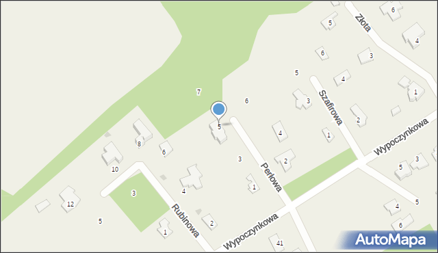 Wałdowo, Perłowa, 5, mapa Wałdowo