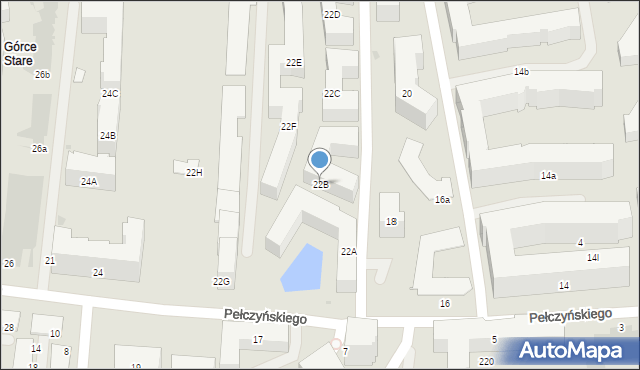 Warszawa, Pełczyńskiego Tadeusza, gen., 22B, mapa Warszawy