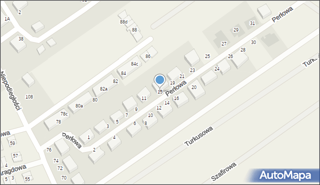 Witkowo Drugie, Perłowa, 15, mapa Witkowo Drugie
