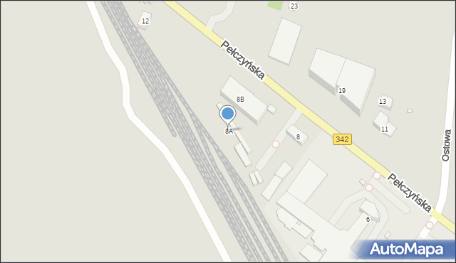 Wrocław, Pełczyńska, 8A, mapa Wrocławia