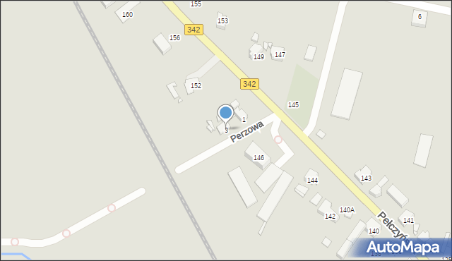 Wrocław, Perzowa, 3, mapa Wrocławia