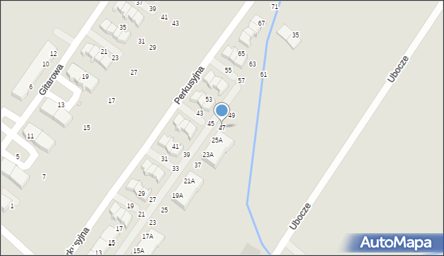 Wrocław, Perkusyjna, 47, mapa Wrocławia