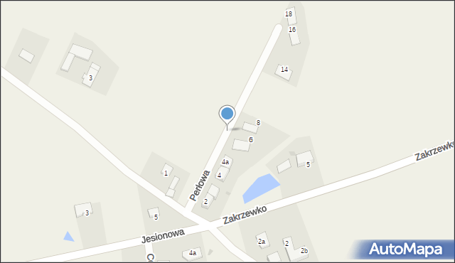 Zakrzewko, Perłowa, 2a, mapa Zakrzewko