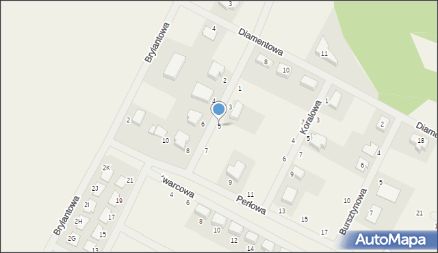 Zbrudzewo, Perłowa, 5, mapa Zbrudzewo