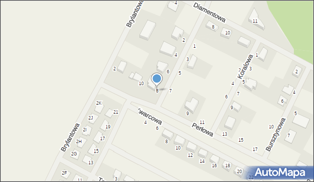 Zbrudzewo, Perłowa, 8, mapa Zbrudzewo