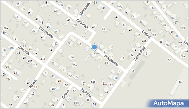 Aleksandrów Kujawski, Piaskowa, 4, mapa Aleksandrów Kujawski