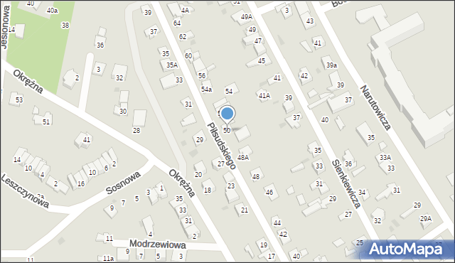 Aleksandrów Kujawski, Piłsudskiego Józefa, marsz., 50, mapa Aleksandrów Kujawski