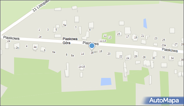 Aleksandrów Łódzki, Piaskowa, 16, mapa Aleksandrów Łódzki