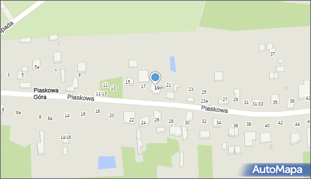 Aleksandrów Łódzki, Piaskowa, 19/21, mapa Aleksandrów Łódzki