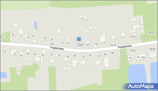 Aleksandrów Łódzki, Piaskowa, 31/33, mapa Aleksandrów Łódzki