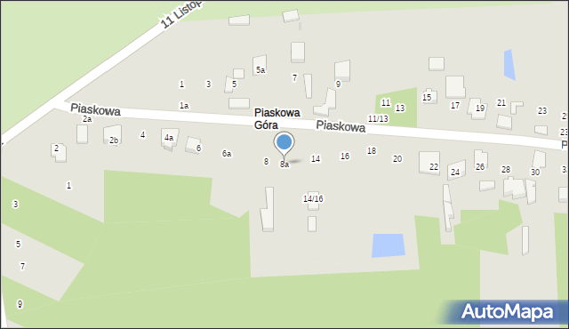 Aleksandrów Łódzki, Piaskowa, 8a, mapa Aleksandrów Łódzki