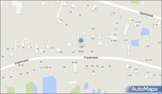 Aleksandrów Łódzki, Piaskowa, 93a, mapa Aleksandrów Łódzki