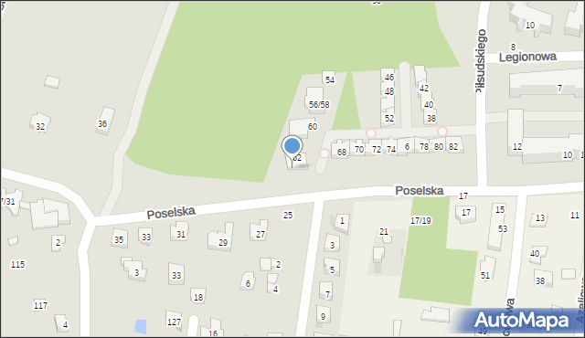 Aleksandrów Łódzki, Piłsudskiego Józefa, marsz., 66, mapa Aleksandrów Łódzki