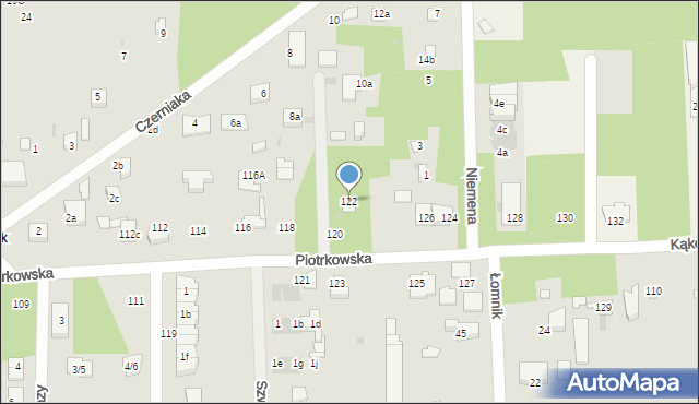 Aleksandrów Łódzki, Piotrkowska, 122, mapa Aleksandrów Łódzki