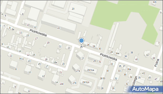 Aleksandrów Łódzki, Piotrkowska, 25, mapa Aleksandrów Łódzki