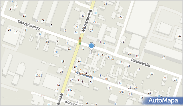 Aleksandrów Łódzki, Piotrkowska, 3, mapa Aleksandrów Łódzki