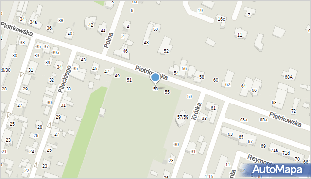 Aleksandrów Łódzki, Piotrkowska, 53, mapa Aleksandrów Łódzki