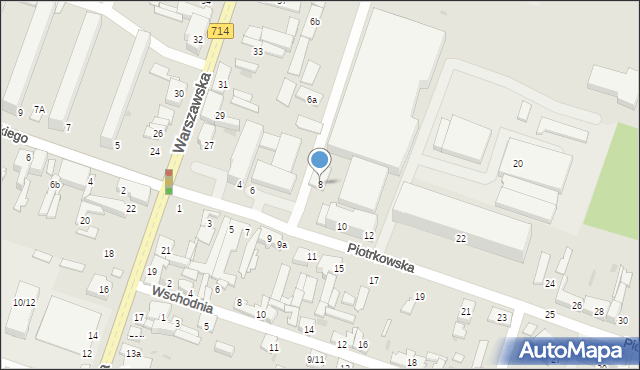 Aleksandrów Łódzki, Piotrkowska, 8, mapa Aleksandrów Łódzki