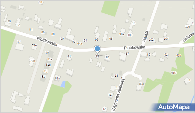 Aleksandrów Łódzki, Piotrkowska, 83, mapa Aleksandrów Łódzki