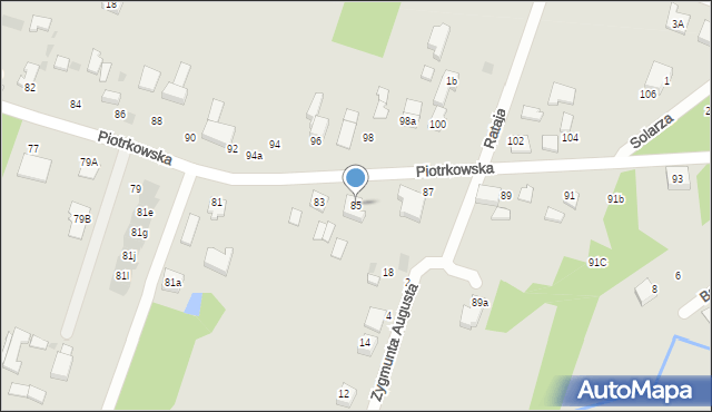 Aleksandrów Łódzki, Piotrkowska, 85, mapa Aleksandrów Łódzki