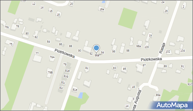 Aleksandrów Łódzki, Piotrkowska, 94a, mapa Aleksandrów Łódzki