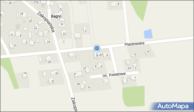 Babice, Piastowska, 6, mapa Babice