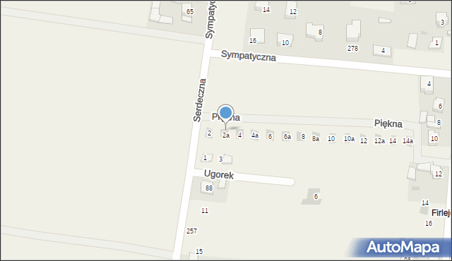 Baranówka, Piękna, 2a, mapa Baranówka