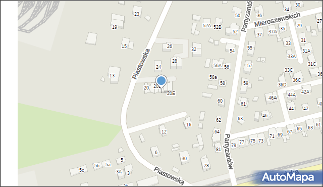 Będzin, Piastowska, 20C, mapa Będzin