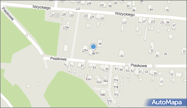 Będzin, Piaskowa, 50, mapa Będzin