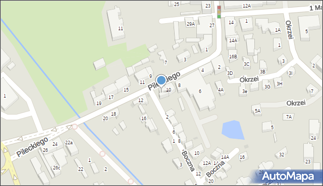 Bełchatów, Pileckiego Witolda, rtm., 10a, mapa Bełchatów