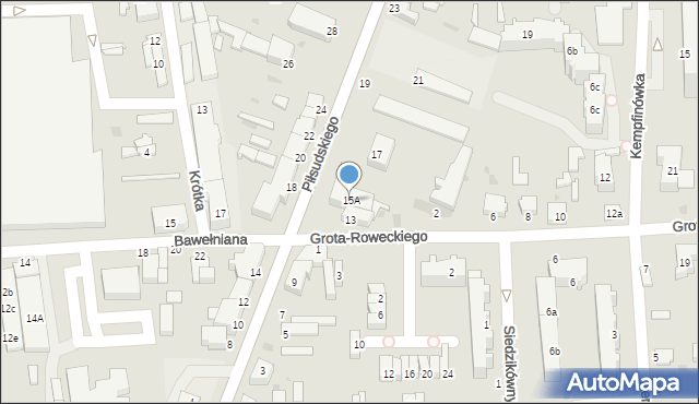 Bełchatów, Piłsudskiego Józefa, marsz., 15A, mapa Bełchatów