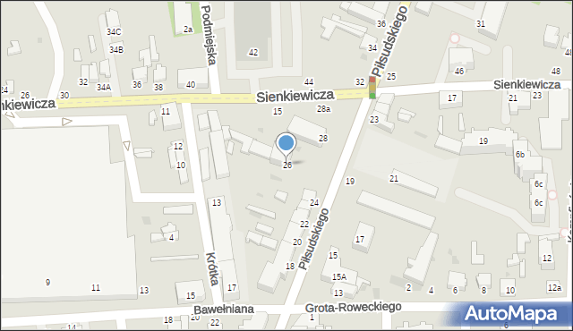 Bełchatów, Piłsudskiego Józefa, marsz., 26, mapa Bełchatów