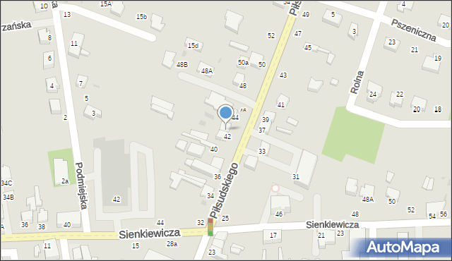 Bełchatów, Piłsudskiego Józefa, marsz., 42A, mapa Bełchatów