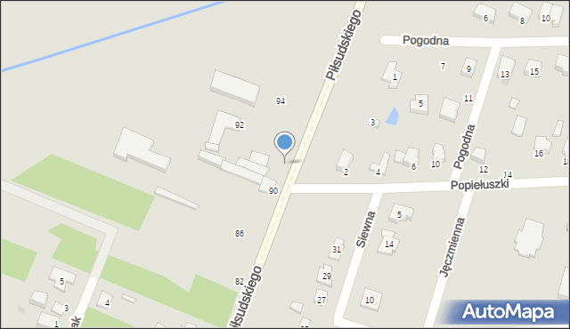 Bełchatów, Piłsudskiego Józefa, marsz., 92, mapa Bełchatów