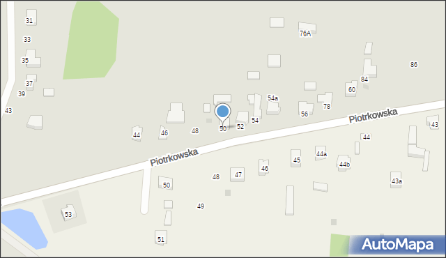 Bełchatów, Piotrkowska, 50, mapa Bełchatów