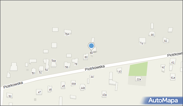 Bełchatów, Piotrkowska, 84, mapa Bełchatów