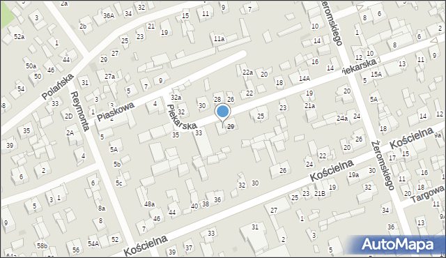 Białobrzegi, Piekarska, 31, mapa Białobrzegi