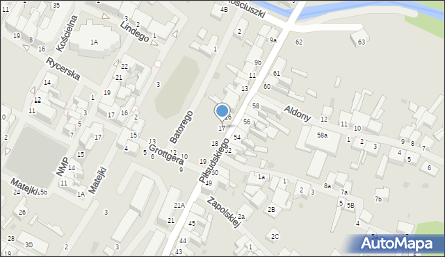 Białogard, Piłsudskiego Józefa, marsz., 17, mapa Białogard