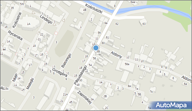 Białogard, Piłsudskiego Józefa, marsz., 57, mapa Białogard