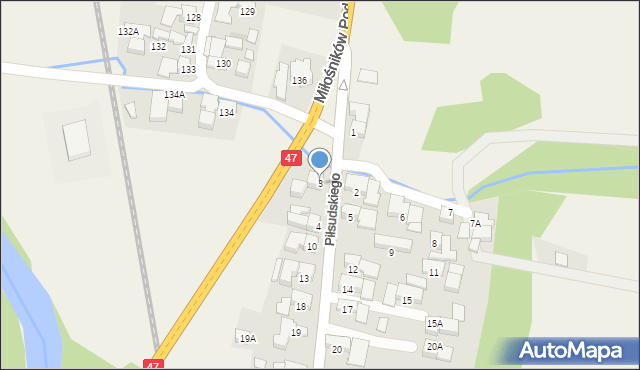 Biały Dunajec, Piłsudskiego Józefa, marsz., 3, mapa Biały Dunajec