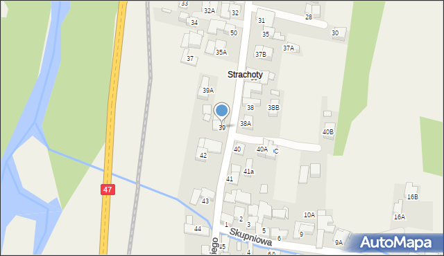 Biały Dunajec, Piłsudskiego Józefa, marsz., 39, mapa Biały Dunajec