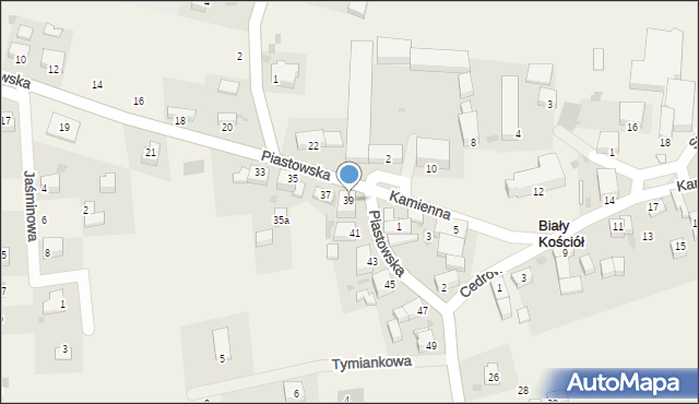 Biały Kościół, Piastowska, 39, mapa Biały Kościół