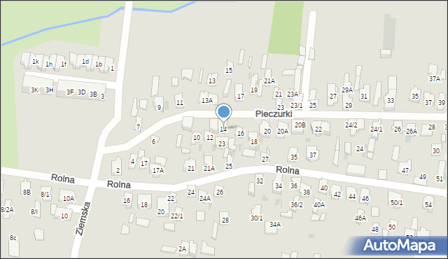 Białystok, Pieczurki, 14, mapa Białegostoku