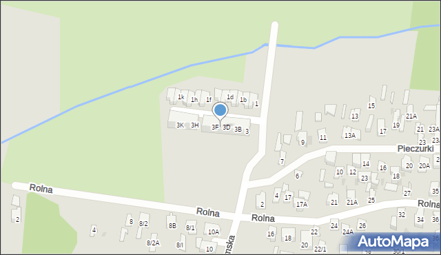 Białystok, Pieczurki, 3E, mapa Białegostoku